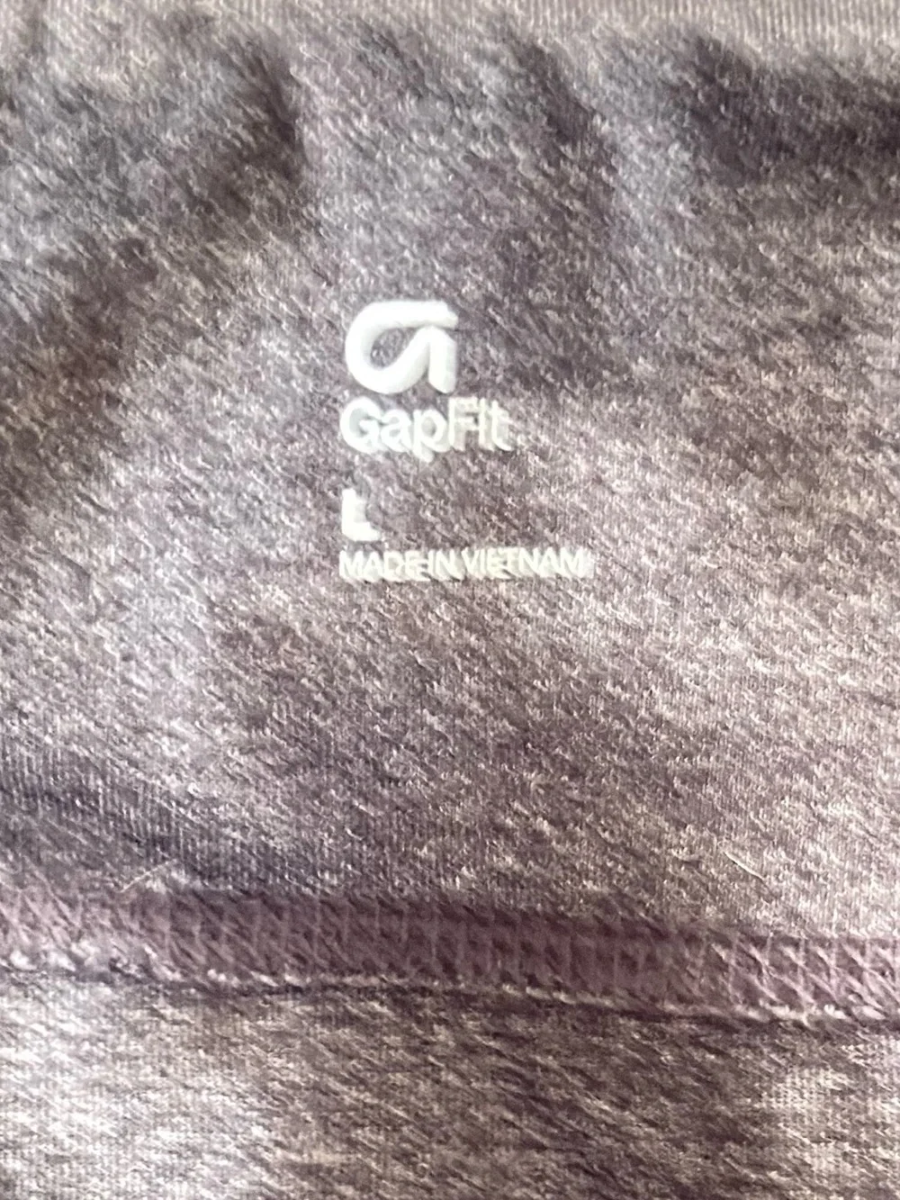 GAPFit Heather Charcoal Cropped Leggings Size L - Picture 3 of 4